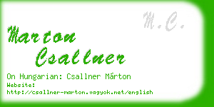 marton csallner business card